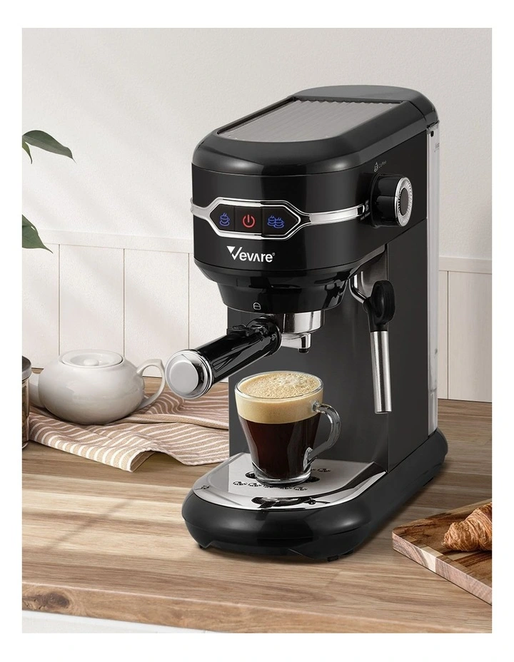 Vevare Espresso Coffee Machine Latter Cappuccino Maker 19 Bar Milk Frother Black image 7