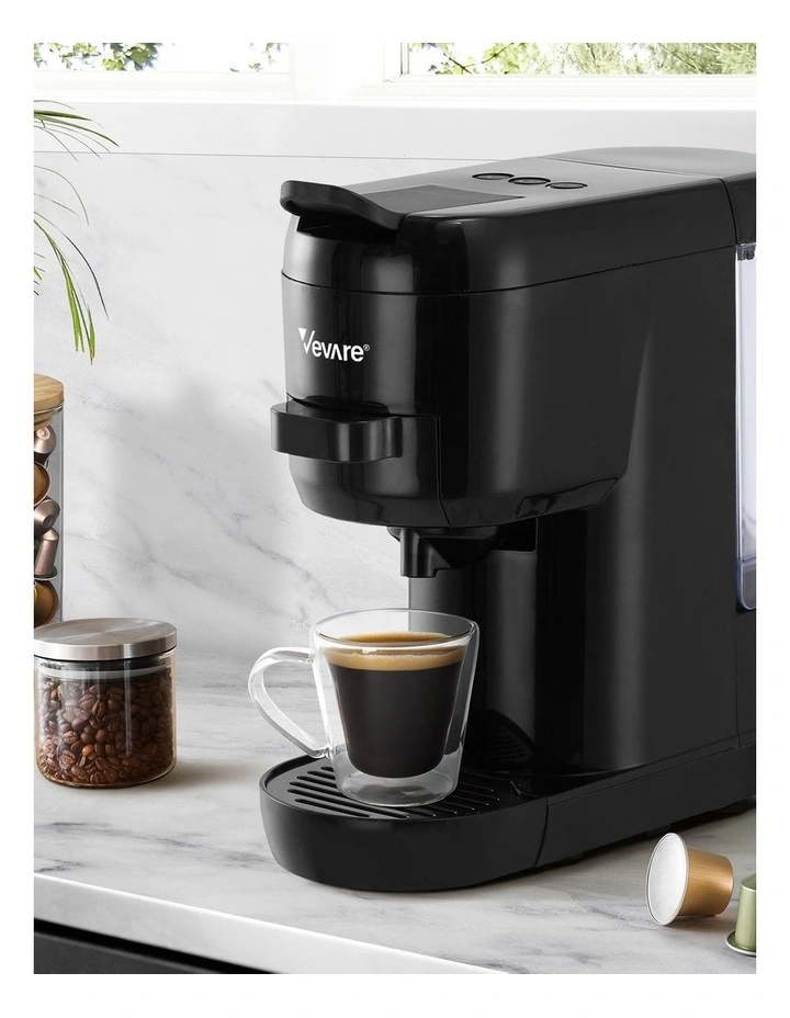 Vevare Capsule Coffee Machine 19 Bar 3in1 Nespresso Dolce-Gusto Maker Black image 4