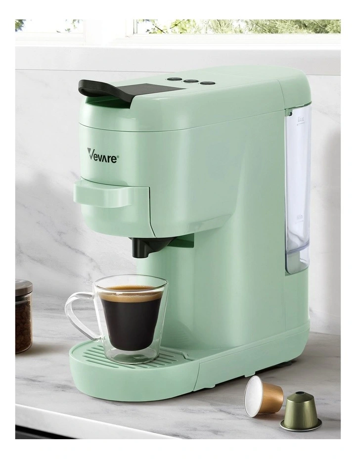 Vevare Capsule Coffee Machine 19 Bars 3in1 Nespresso/Dolce-Gusto Maker Mint image 4