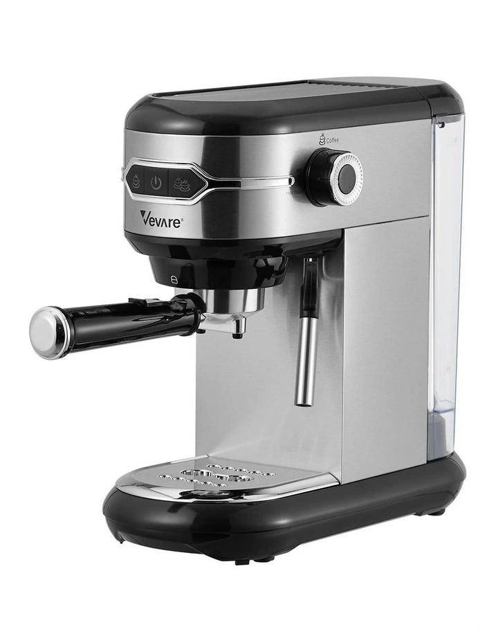 Vevare Espresso Coffee Machine Latter Cappuccino Maker 19 Bar Milk Frother Inox image 1