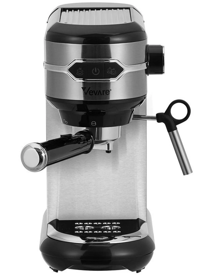 Vevare Espresso Coffee Machine Latter Cappuccino Maker 19 Bar Milk Frother Inox image 2