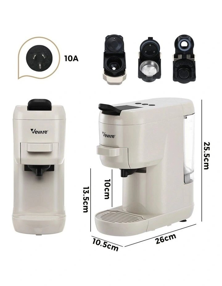 Vevare Capsule Coffee Machine 19 Bars 3in1 Nespresso/Dolce-Gusto Maker image 3
