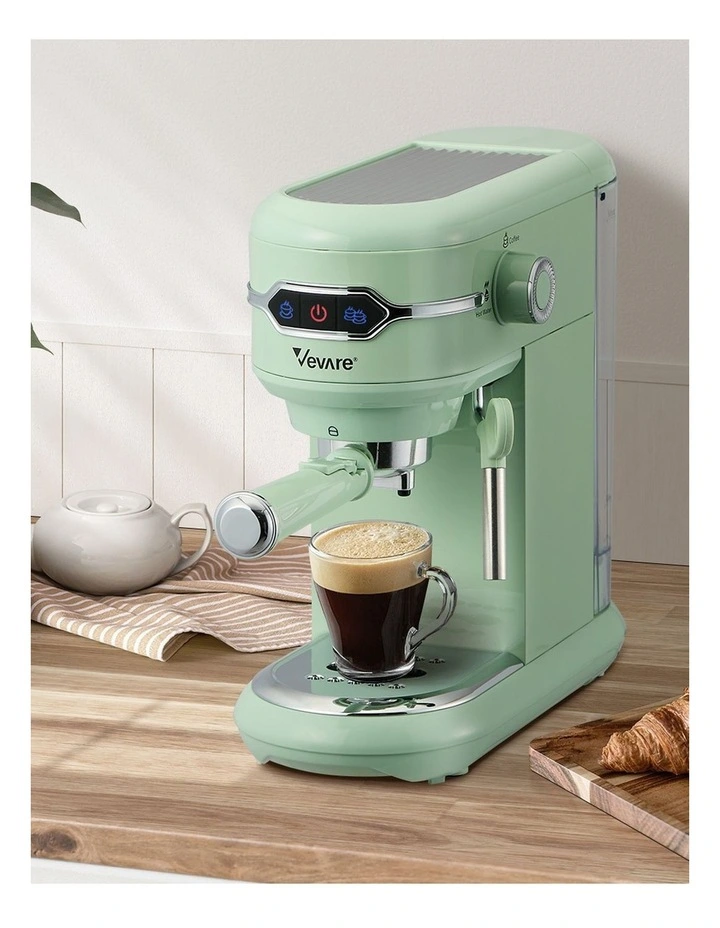 Vevare Espresso Coffee Machine Latter Cappuccino Maker 19 Bar Milk Frother Mint image 7
