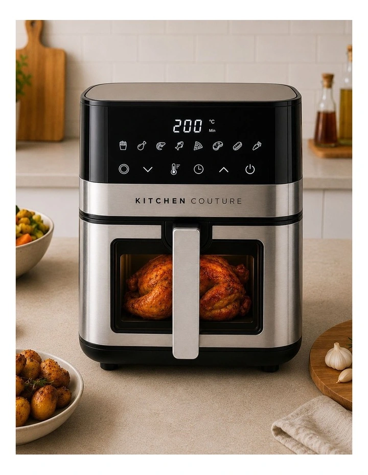 Kitchen Couture 5.5L PFAS-Free Ceramic Air Fryer, ClearView Window, 1600W image 4