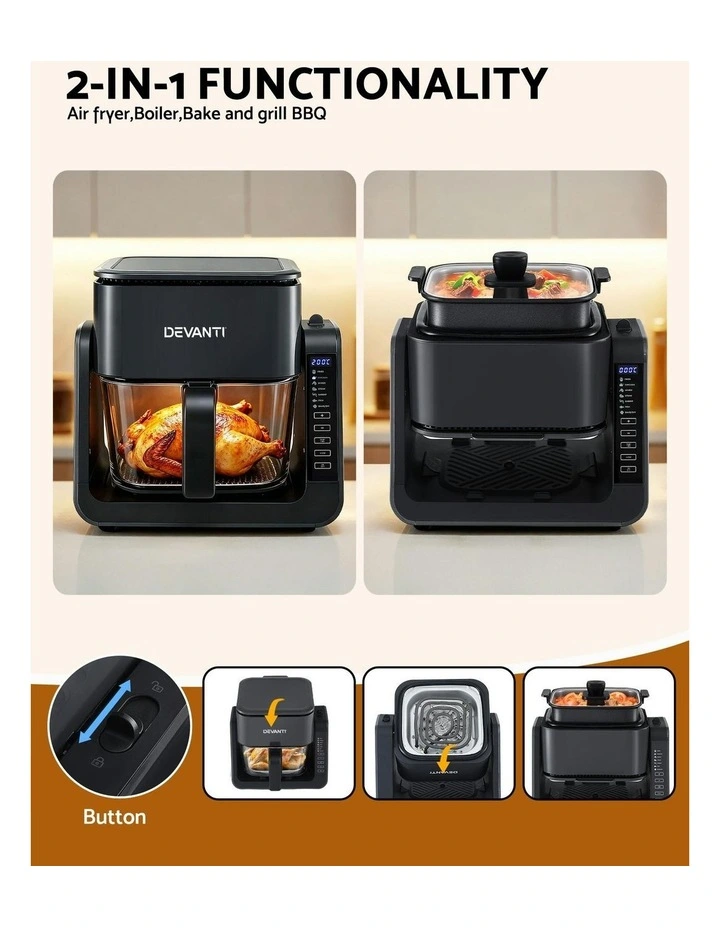 2-IN-1 Air Fryer 5.5L in Black image 5