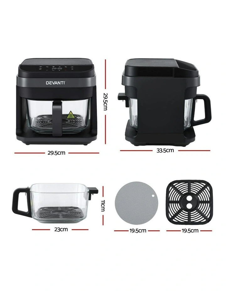 Air Fryer Touch Control Electric Cooker 1200W 5.5L in Black image 4