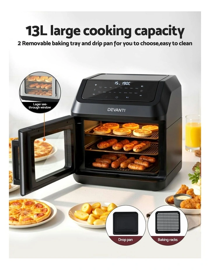 Air Fryer LCD Oven 13L in Black image 5