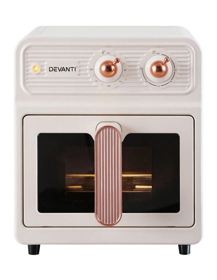 Knob Control Air Fryer 1700W 6L in Cream image 4