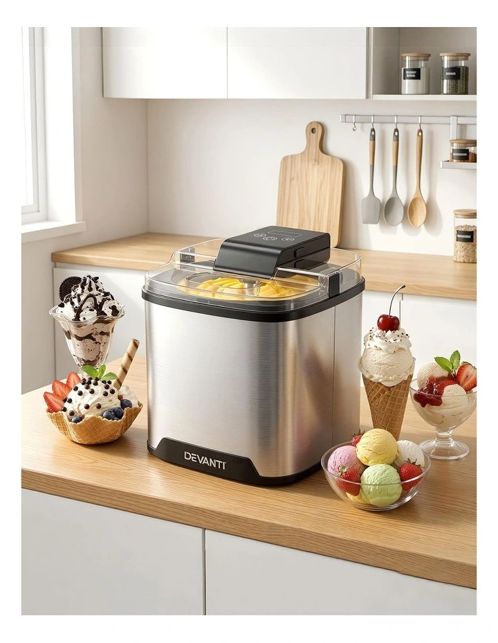 Ice Cream Maker Machine 2L in Sliver image 3