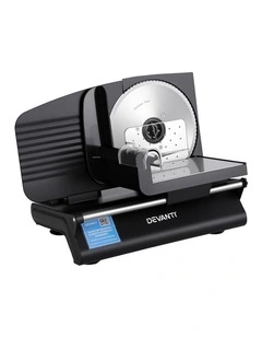 Devanti 200W Electric Meat Slicer 0-15mm Adjustable Stainless Steel Blade Black
