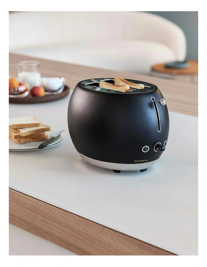 18/10 Stainless Steel Romeo 2-Slice Toaster in Black image 4