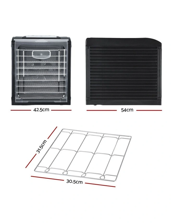 Devanti 9 Trays Food Dehydrator with Hanging Stainless Steel Tray image 3