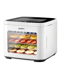 Devanti Food Dehydrator Machine 5 Tray Mini Fruit Dryer Maker White