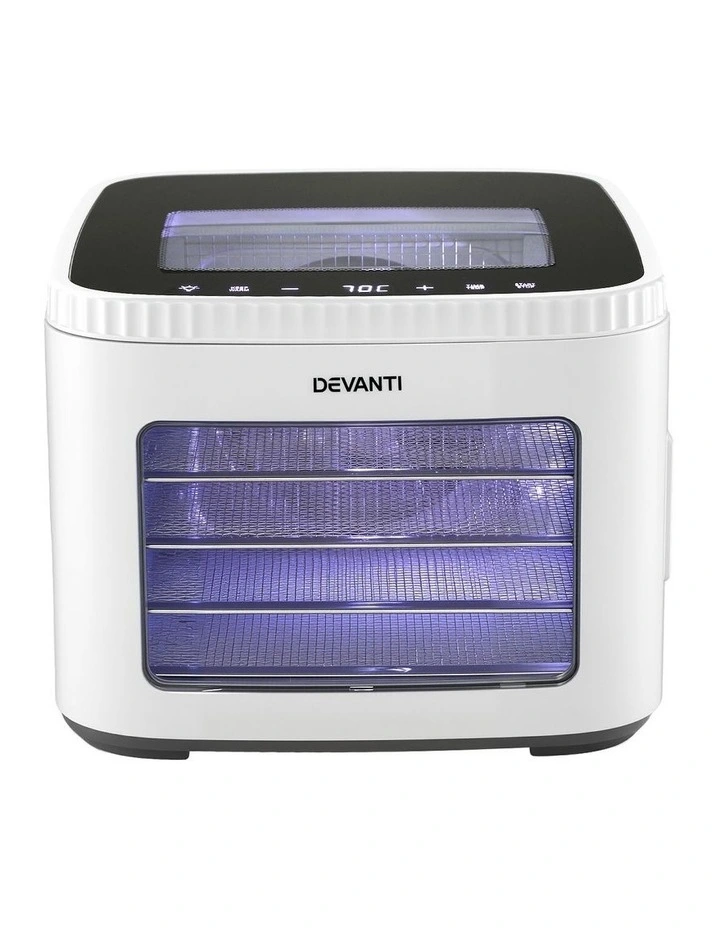 Devanti Food Dehydrator Machine 5 Tray Mini Fruit Dryer Maker White image 3