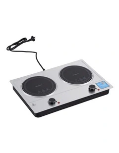 Devanti 2 Hobs Ceramic Cooktop Electric Hot Plate Infrared Knob Control 2400W