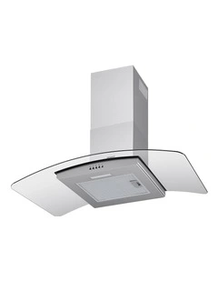 Devanti 90cm Range Hood Curved Glass Canopy Rangehood Kitchen Exhaust Fan