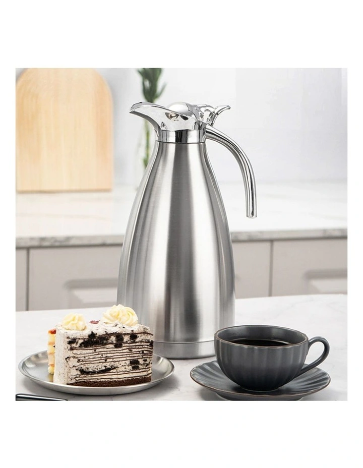 SOGA 2 Pack 2L 3-Layer Inner Stainless Steel Thermal Flasks - Silver image 3
