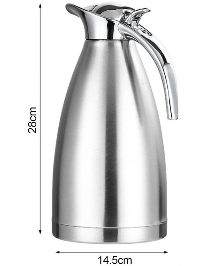 SOGA 2 Pack 2L 3-Layer Inner Stainless Steel Thermal Flasks - Silver image 4