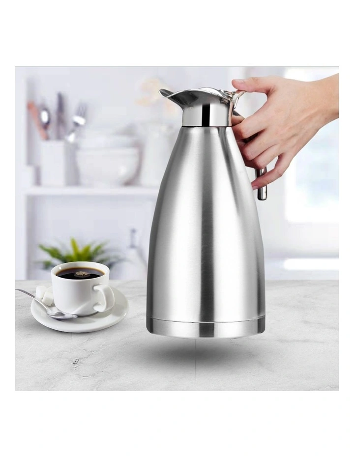 SOGA 2 Pack 2L 3-Layer Inner Stainless Steel Thermal Flasks - Silver image 5