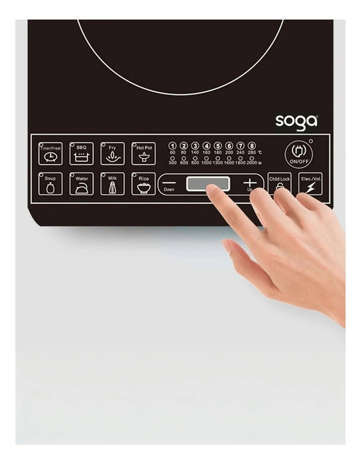 SOGA Smart Induction Cooktop with 17L 28cm Stainless Steel Stock Pot image 6