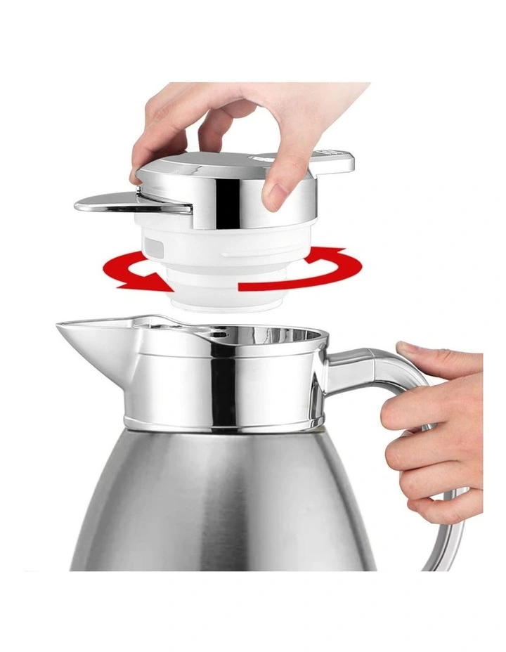 SOGA 2 Pack 2.3L Double-Wall Stainless Steel Vacuum Flasks - Silver image 6