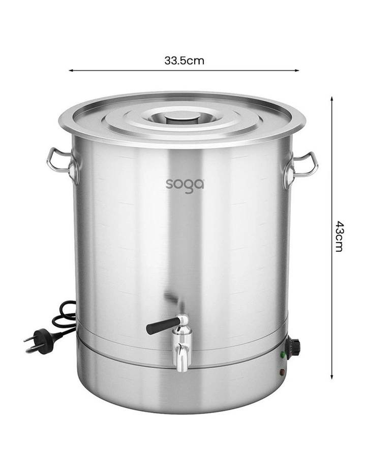 SOGA 21L 2200W Stainless Steel Commercial Hot Water Urn image 5