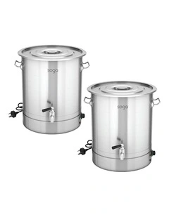 SOGA 2X 25L Stainless Steel Water Boiler Urn 2200W Commercial