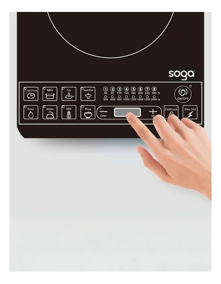 SOGA Smart Induction Cooktop with 14L Stainless Steel Stock Pot image 6