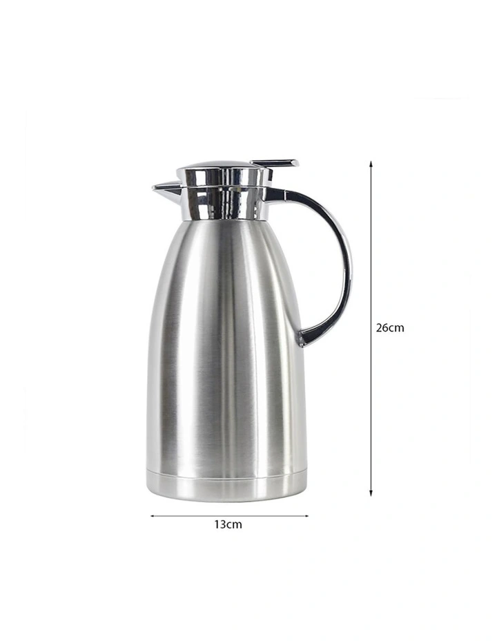 SOGA 2 Pack 1.8L Stainless Steel Insulated Water Jugs - Silver image 5