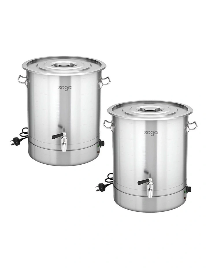 SOGA 2 Pack 21L 2200W Stainless Steel Commercial Hot Water Urns image 1