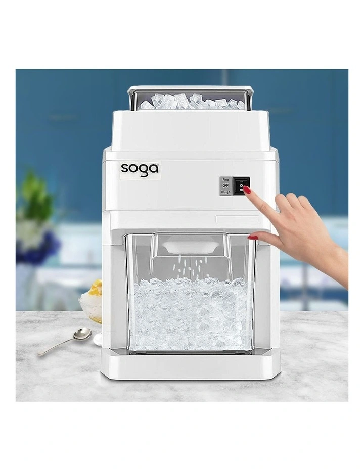 SOGA 300W Commercial Electric Ice Shaver - 120kg/h White image 3