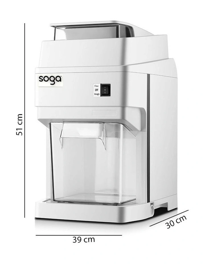 SOGA 300W Commercial Electric Ice Shaver - 120kg/h White image 7