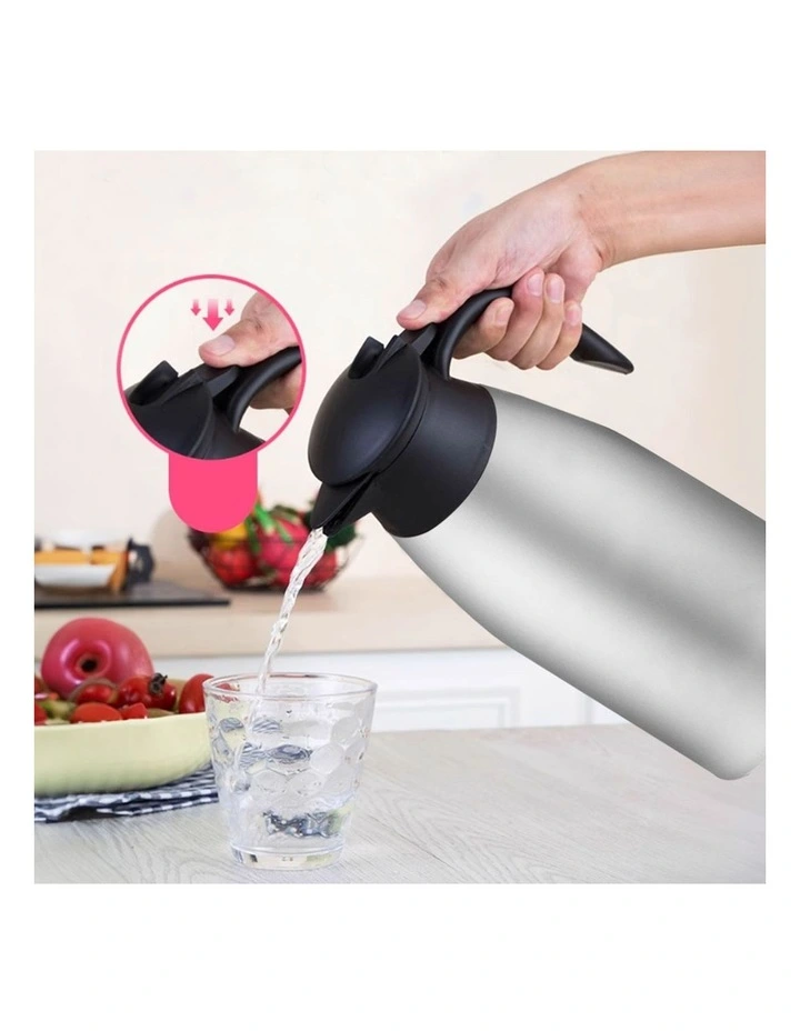SOGA 2 Pack 1.5L 3-Layer Stainless Steel Vacuum Flasks - Silver image 3