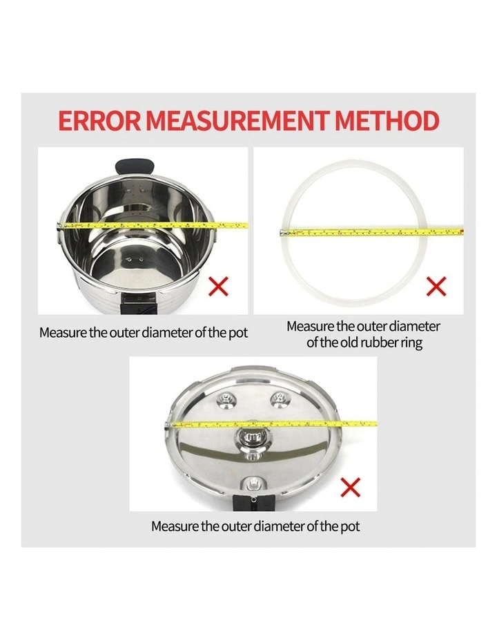 SOGA 2X Silicone 3L Pressure Cooker Rubber Seal Ring Replacement Spare Parts image 5