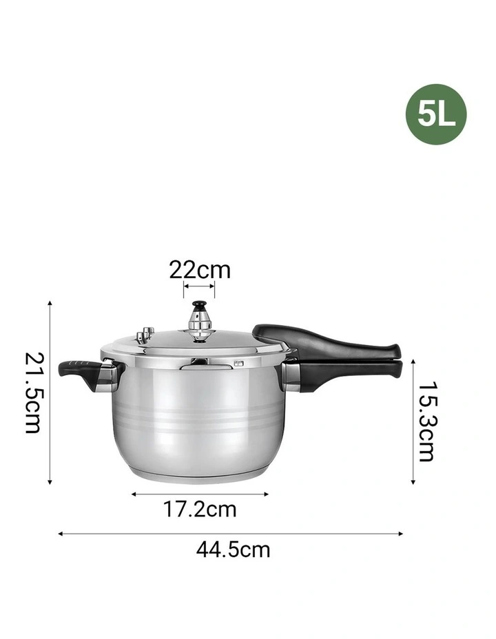 SOGA 5L Commercial Grade Stainless Steel Pressure Cooker With Seal image 7