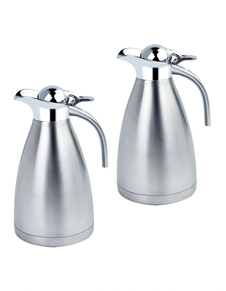 SOGA 2 Pack 1.5L 3-Layer Inner Stainless Steel Vacuum Flasks - Silver image 1