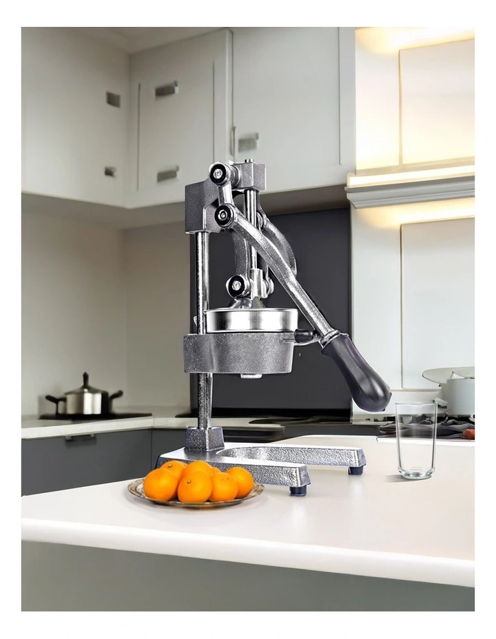 SOGA 2 Pack Commercial Cast Iron Manual Citrus Juicers - Grey image 2