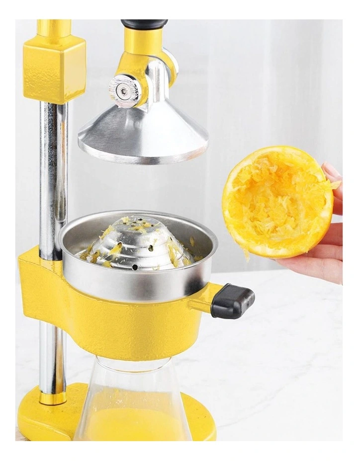 SOGA 2 Pack Commercial Cast Iron Manual Citrus Juicers - Yellow image 3