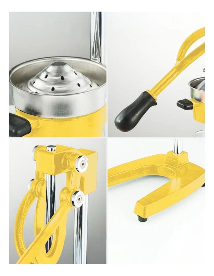 SOGA 2 Pack Commercial Cast Iron Manual Citrus Juicers - Yellow image 4