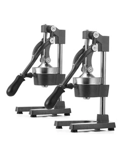 SOGA 2 Pack Commercial Cast Iron Manual Citrus Juicers - Black