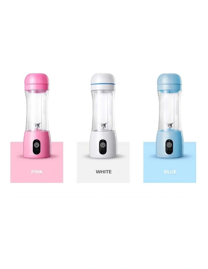 SOGA 2 Pack 380ml USB Rechargeable Mini Juicers - Pink image 4