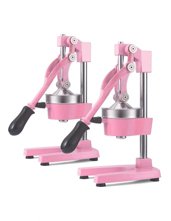 SOGA 2 Pack Commercial Cast Iron Manual Citrus Juicers - Pink image 1