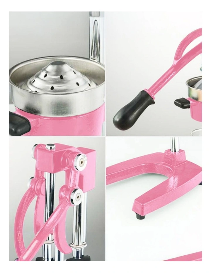 SOGA 2 Pack Commercial Cast Iron Manual Citrus Juicers - Pink image 4