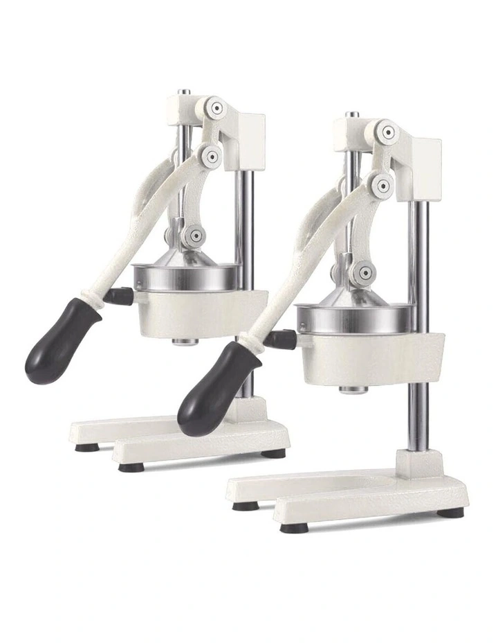 SOGA 2 Pack Commercial Cast Iron Manual Citrus Juicers - White image 1
