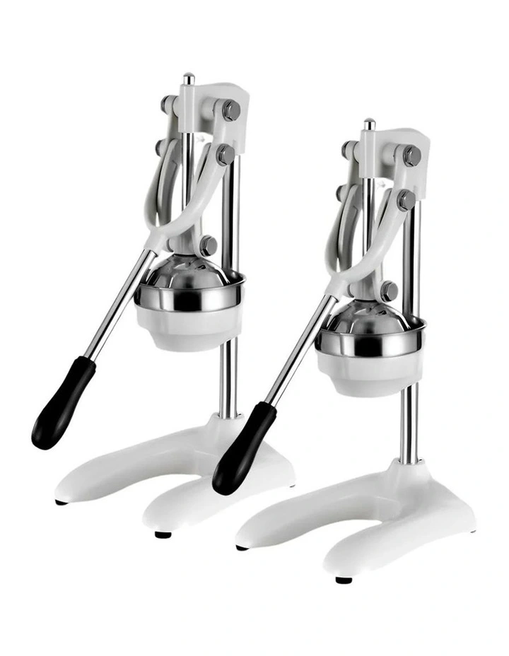 SOGA 2 Pack Stainless Steel Manual Citrus Juicers - White image 1