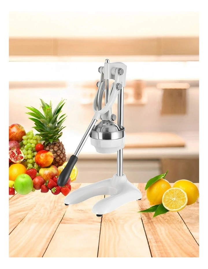 SOGA 2 Pack Stainless Steel Manual Citrus Juicers - White image 3