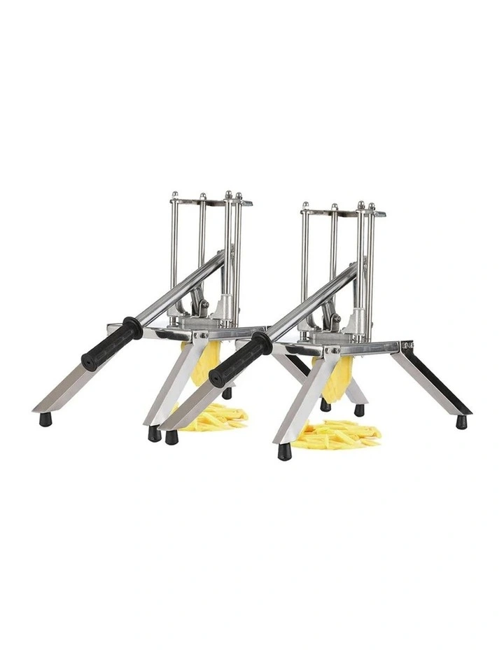 SOGA 2 Pack Commercial Stainless Steel Fruit and Vegetable Cutters with 3 Blades image 1