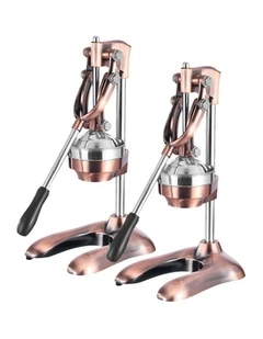 SOGA 2 Pack Stainless Steel Manual Citrus Juicers - Gold