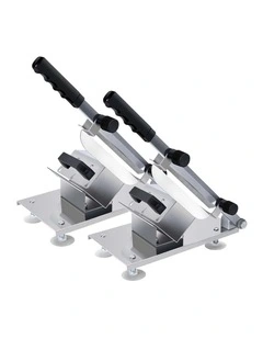 SOGA 2 Pack Stainless Steel Manual Frozen Meat Slicers