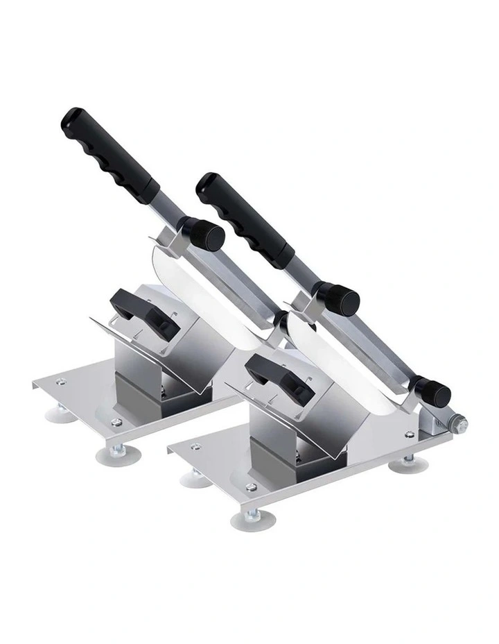 SOGA 2 Pack Stainless Steel Manual Frozen Meat Slicers image 1